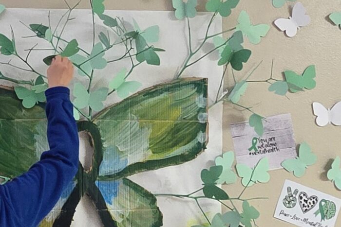 Canyon Springs Creates Flutter of Hope Mural to Recognize Mental Health